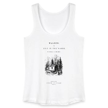 walden book cover - Women’s Organic Tank Top - white - Front