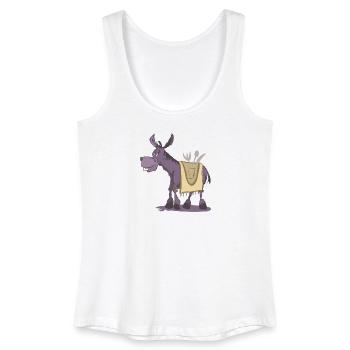 Bremer Stadtmusikanten: Veganer Chefkoch Esel - Frauen Bio Tank Top - Weiß - Vorne