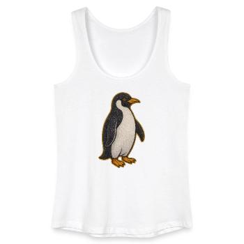 Glitzernder Pinguin Sticker - Frauen Bio Tank Top - Weiß - Vorne