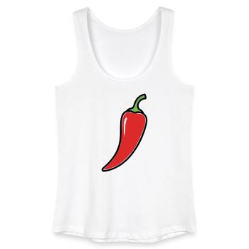 Chili Schote Scharf Comic - Frauen Bio Tank Top - Weiß - Vorne