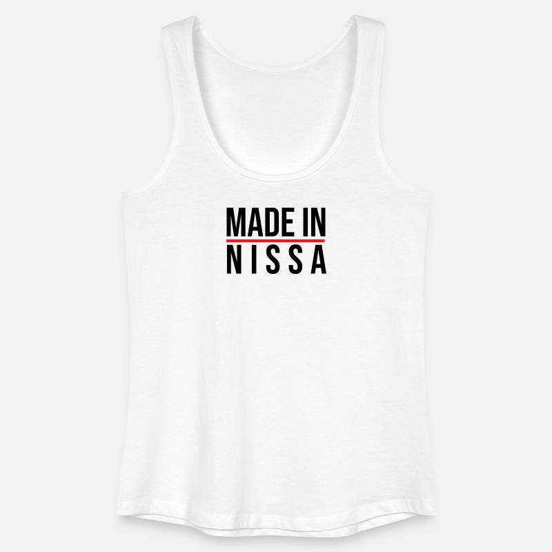 Fremstillet i Nissa - Økologisk tanktop til damer - hvid