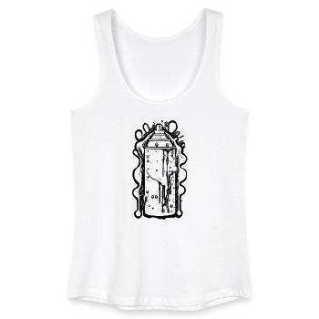 Coole Comic Sprühdose mit Tropfen - Frauen Bio Tank Top - Weiß - Vorne