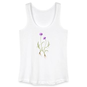 Illustration de la nature des fleurs de prairie - Débardeur bio Femme - blanc - Devant