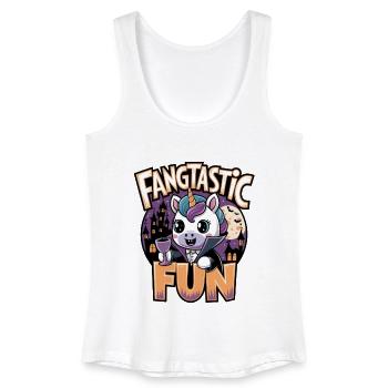 Fangtastic Fun - Débardeur bio Femme - blanc - Devant