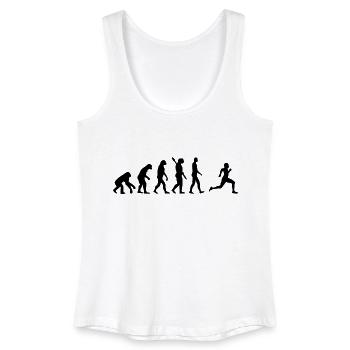 Evolution Laufen Läufer Läuferin Joggen b - Frauen Bio Tank Top - Weiß - Vorne