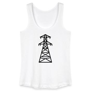 electricity pylon - Women’s Organic Tank Top - white - Front