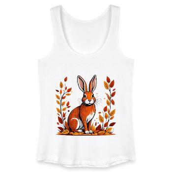 Lapin d’automne - Débardeur bio Femme - blanc - Devant