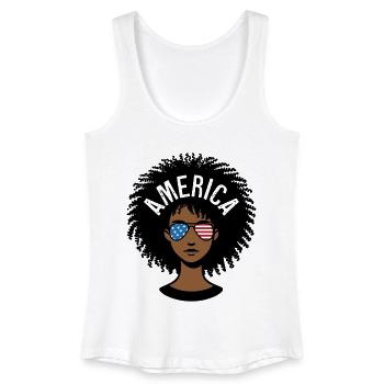 Amerika Afro - Frauen Bio Tank Top - Weiß - Vorne