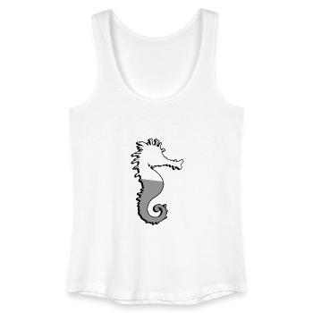 Hippocampe - Illustration - Débardeur bio Femme - blanc - Devant