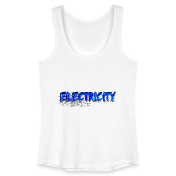 Electricity Electricity Electric Blue Glow - Women’s Organic Tank Top - white - Front