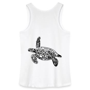 Tortue - dessin vectoriel - Débardeur bio Femme - blanc - Dos
