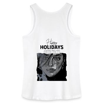 Frohe Feiertage ab NYC - Frauen Bio Tank Top - Weiß - Hinten