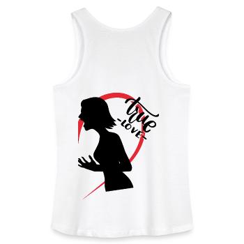 Schreiende Frau Rechte Hälfte - Frauen Bio Tank Top - Weiß - Hinten