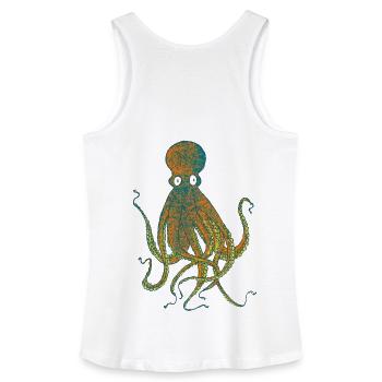 Krake - Frauen Bio Tank Top - Weiß - Hinten