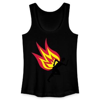 Feu de Jogger - Débardeur bio Femme - noir - Devant