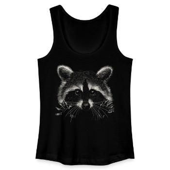 Waschbär - Frauen Bio Tank Top - Schwarz - Vorne