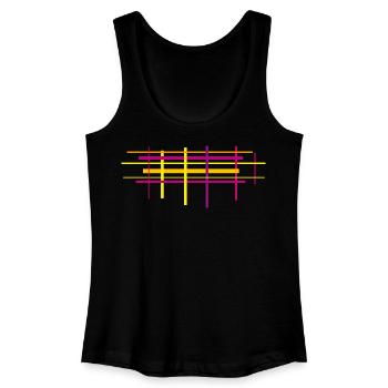 abstrakt / Linien - Frauen Bio Tank Top - Schwarz - Vorne