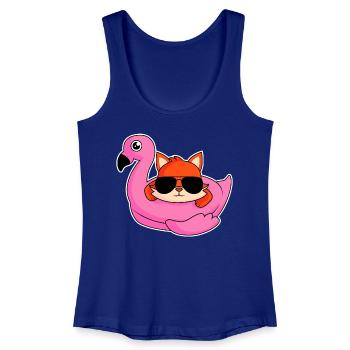 Fuchs im Flamingo - Design - Frauen Bio Tank Top - Königsblau - Vorne