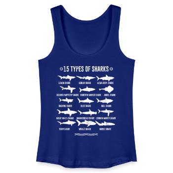 Sharks - 15 types of sharks - Women’s Organic Tank Top - royal blue - Front