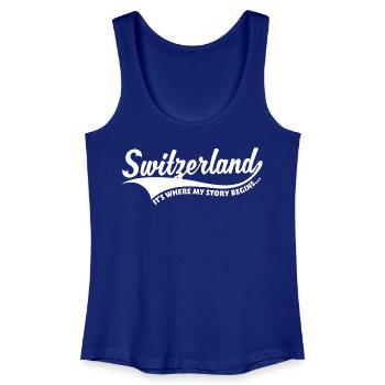 Schweiz Geschichte - Frauen Bio Tank Top - Königsblau - Vorne