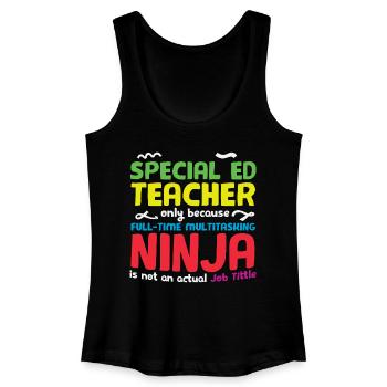Spezieller Ed Teacher Autismus Ninja - Frauen Bio Tank Top - Schwarz - Vorne