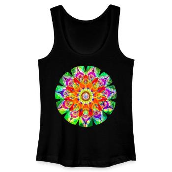 Colorful hip mandala - Women’s Organic Tank Top - black - Front