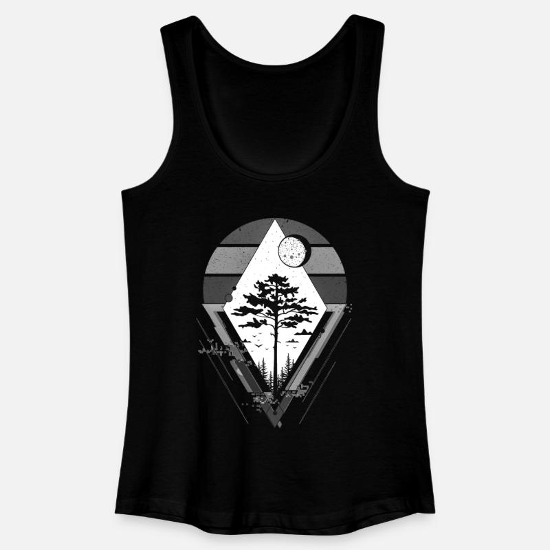 Mystical Tree Sacred Geometry - Women’s Organic Tank Top - black