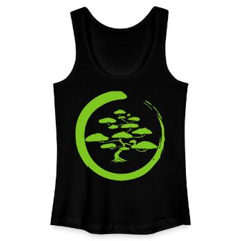 Arbre du Japon vert - Débardeur bio Femme - noir - Devant