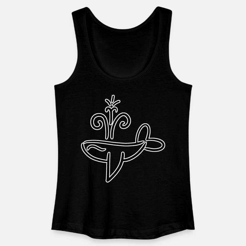 Wal! Von Pousse2Bamboo ! - Frauen Bio Tank Top - Schwarz