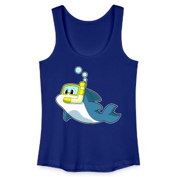 Delfin Taucher Schnorchel Tauchen - Frauen Bio Tank Top - Königsblau - Vorne