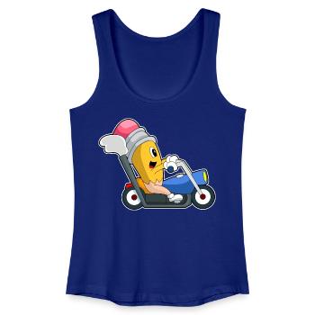 Bleistift Motorrad - Frauen Bio Tank Top - Königsblau - Vorne