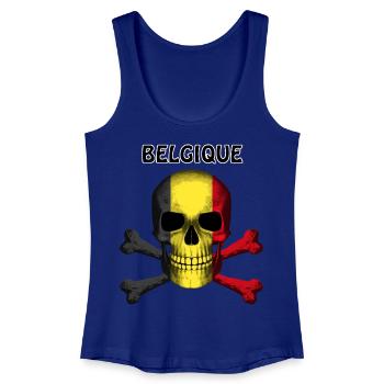Skull Jolly Roger Pirate Flag Belgique R6Z - Women’s Organic Tank Top - royal blue - Front