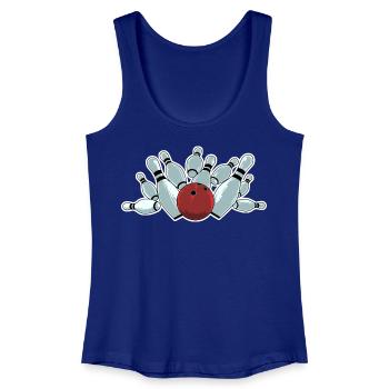 Frappe de bowling - Débardeur bio Femme - bleu roi - Devant