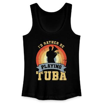 Tuba Quote - Women’s Organic Tank Top - black - Front
