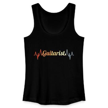 Vintage Guitarist Pulse Rate - Women’s Organic Tank Top - black - Front