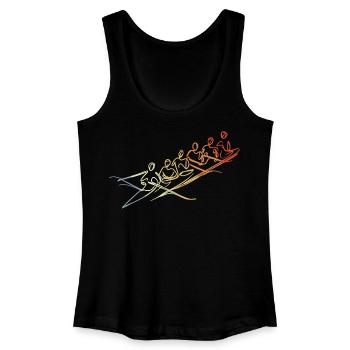 Rowing Team Drawing - Women’s Organic Tank Top - black - Front