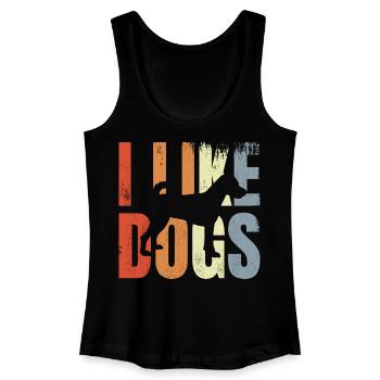 I Like Dogs - Frauen Bio Tank Top - Schwarz - Vorne