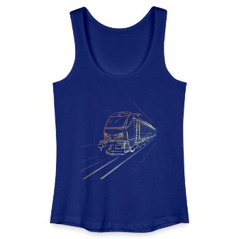 Train Sketch 90s Look - Women’s Organic Tank Top - royal blue - Front