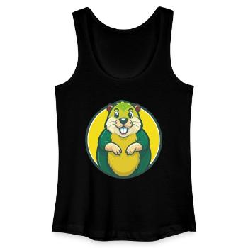 Gopher Cute Kawaii Cartoon Clipart Pet Animal - Women’s Organic Tank Top - black - Front