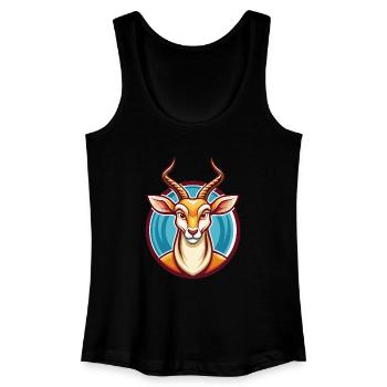 Impala Lustige Kawaii Cartoon Clipart Tier Haustier - Frauen Bio Tank Top - Schwarz - Vorne