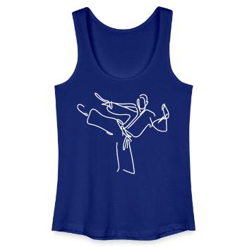 Karateka Drawing - Women’s Organic Tank Top - royal blue - Front
