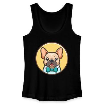 Anglo Francais De Petite Venerie Hunderasse-Cartoon - Frauen Bio Tank Top - Schwarz - Vorne