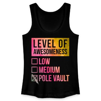 Stabhochsprung - Frauen Bio Tank Top - Schwarz - Vorne