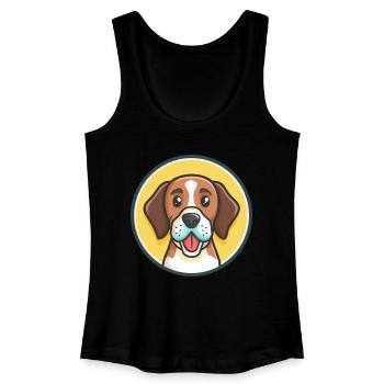 St Hubert Jura Hound Dog Breed Cartoon Kawaii Pet - Women’s Organic Tank Top - black - Front