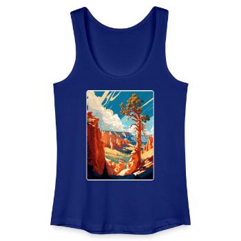 Affiche de voyage souvenir du parc national de Bryce Canyon - Débardeur bio Femme - bleu roi - Devant