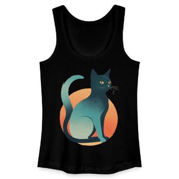 Dunkle Katze - Frauen Bio Tank Top - Schwarz - Vorne