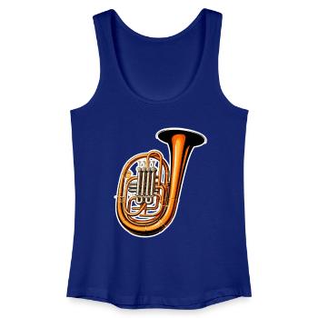 Tuba Graphic - Women’s Organic Tank Top - royal blue - Front