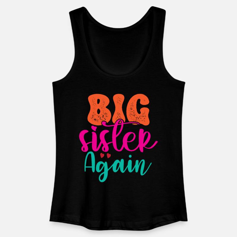 Große Schwester Geschenk Wieder Große Schwester - Frauen Bio Tank Top - Schwarz