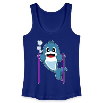 Dolphin Bodybuilder Pull-ups Bodybuilding - Women’s Organic Tank Top - royal blue - Front
