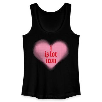 I is for Icon – Heart meets Statement - Women’s Organic Tank Top - black - Front